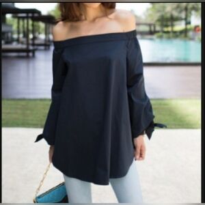 TIBI denim top long sleeves
